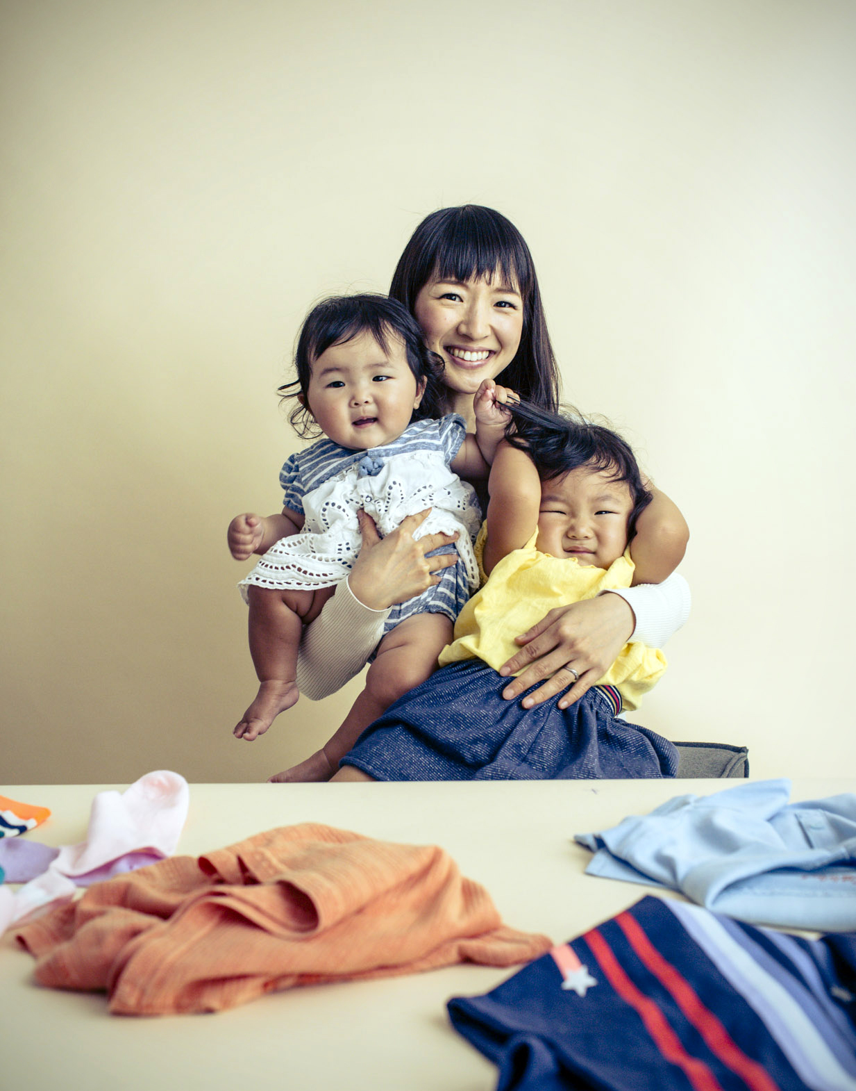 marie kondo with children, san francisco, ca